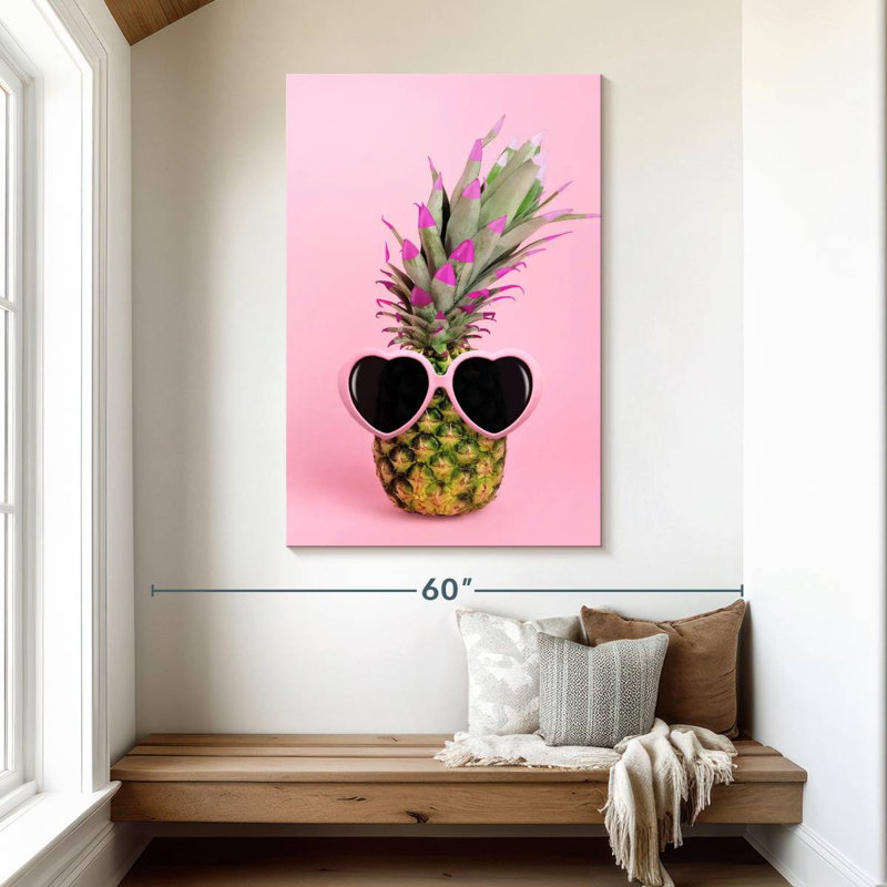 Pink Chic Pineapple, 48" H x 32" W