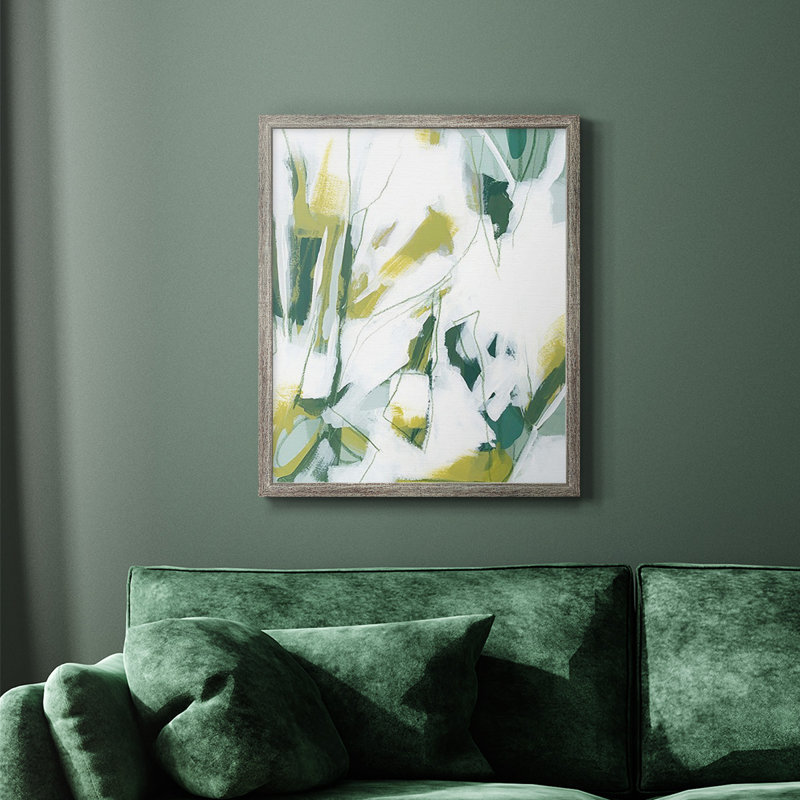 Toile encadrée de qualité supérieure Emerald Ice IV - prête à être accrochée, Gris, H 24 po x l 20 po