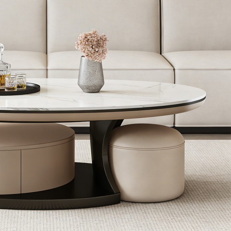 Benedetti, H 16,5 po x L 47,2 po x l 27,6 po, Blanc, Gris foncé