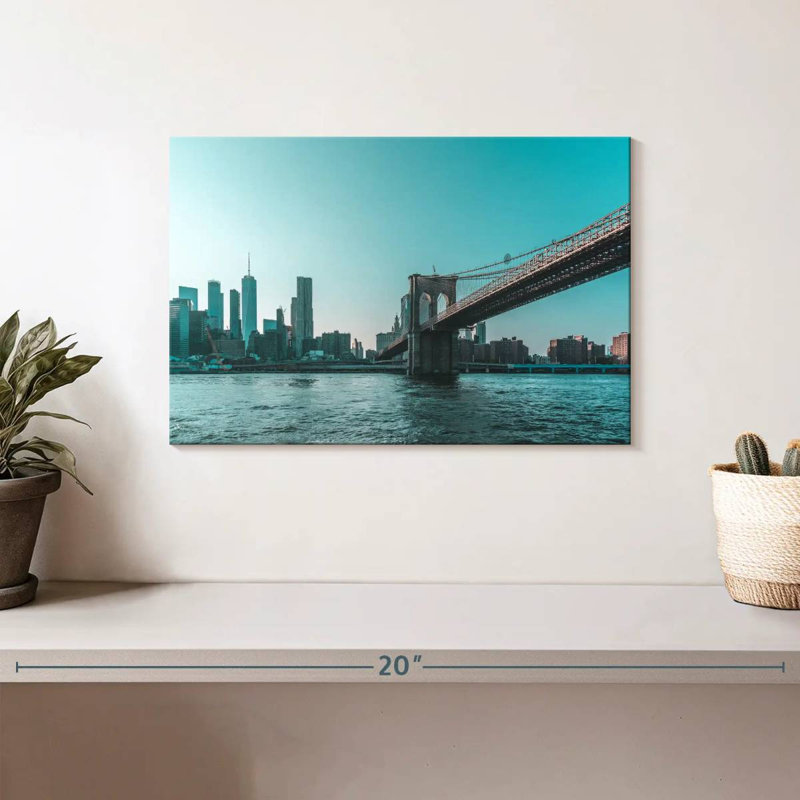 Lilie Brooklyn Bridge, lever du jour, H 8 po x l 12 po