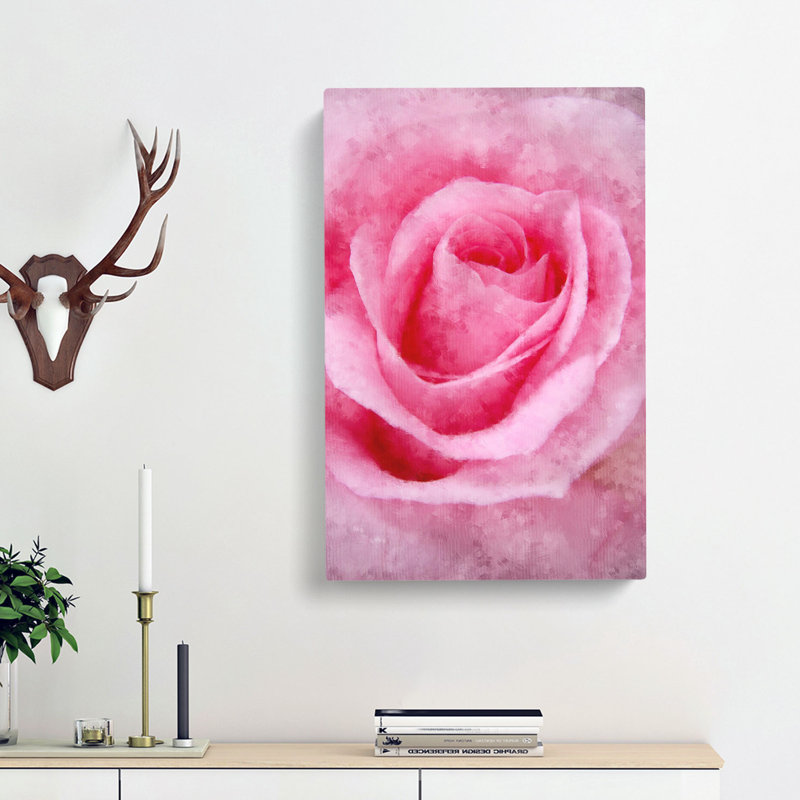 Pink Rose Petals - Wrapped Canvas, 76cm H x 50cm W x 3cm D