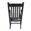 Chaise berçante en bois noir sans passe-partout