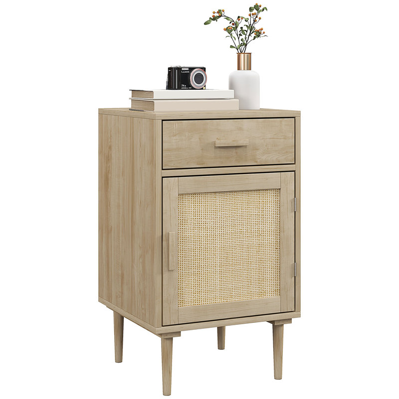 Aleiyah 40cm W Manufactured Wood Bedside Table