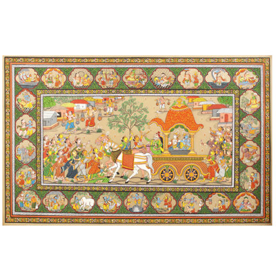 Mathura Vijaya - Patachitra | Patta Painting On Tussar Silk