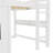 Full Size Wood Loft Bed Frame With Playful Sliding Chalkboard, Built-in Bookshelf And Safety Rails For Kids Teens Girls Boys,space-saving, Quiet Design, No Spring Mattress Required(white)-97205932-97205935