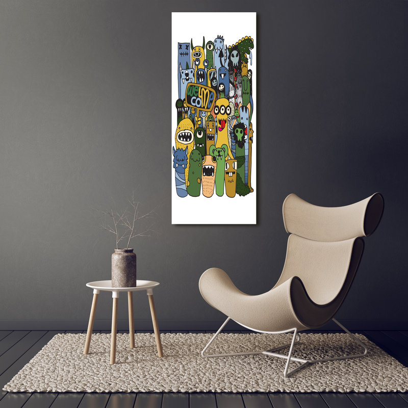 Crazy Monsters - Wrapped Canvas Print