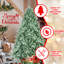 7,5 pi, teinte bleue, arbre de Noël, 2908 pointes et décor de Noël réaliste, branches à charnières, assemblage sans effort, support en métal stable pour les pointes de haute qualité de 7,5 pi avec des textures naturelles
