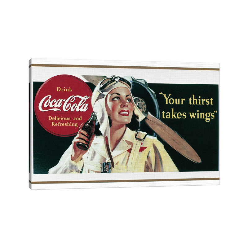 Coca-Cola, 1941 - Painting on Canvas, Wrapped Canvas, 66.04 cm H x 45.72 cm W x 3.175 cm D