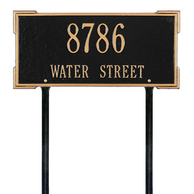 Roanoke 2-Line Lawn Address Sign