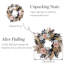  Couronne d'Halloween pliable de 24 pouces pour la porte d'entrée avec lumières, couronne de citrouille blanche pré-éclairée, roses roses, décorations d'Halloween d'intérieur pour centre de table, décoration d'automne
