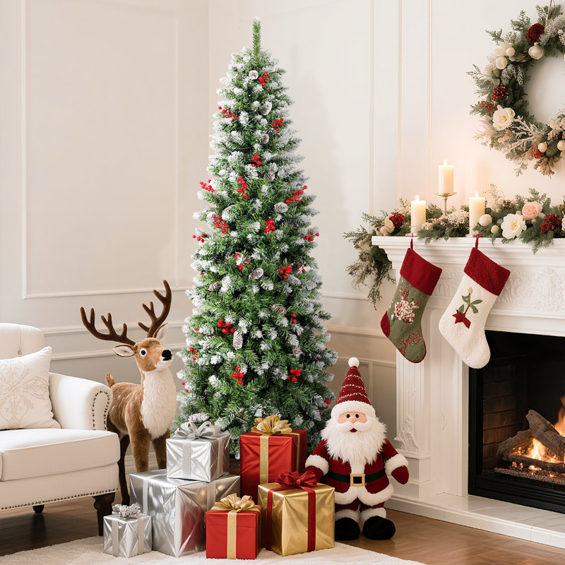 Arbre de Noël artificiel enneigé 6FT, 6FT
