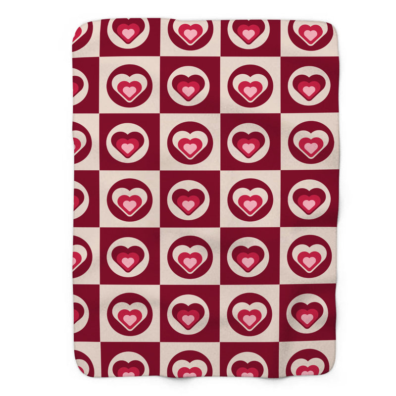 Quirky Affection - Couverture en sherpa de qualité supérieure 1 pièce WB_FL_100624_0033, L 50 po x L 60 po