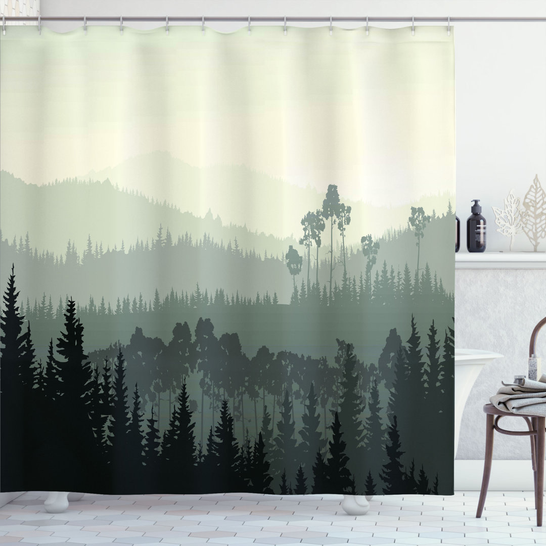 Burroway Shower Curtain with Hooks Included Loon Peak® 