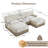 106-Inch 3-Seater Velvet Upholstered Sofa With Ottoman, Suitable For Living Rooms, Conference Rooms, And Bedrooms.-1606452268-1606452269