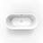 Oswald 59'' x 31.5'' Soaking Acrylic Bathtub-43726996