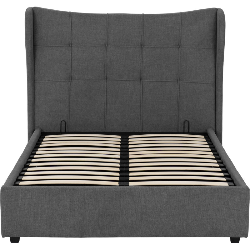Verona Ottoman Bedframe, Kingsize (5'), Grey