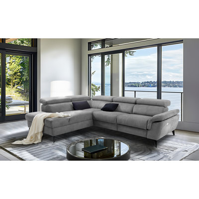 Mirano Imitating Leather Fabric Electric Reclining Corner Sofa 