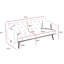 Lit futon convertible noir, Compact Living Essential, velours, 3 positions réglables, pieds en métal, facile à assembler en convertibles