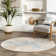 Dequita Contemporary Abstract Beige/Blue Area Rug