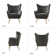 Avianna 29.25" Wide Tufted Polyester Wingback Chair