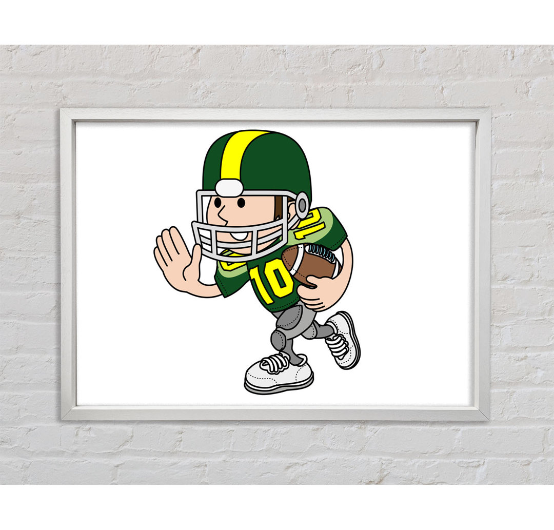 American Football Sport Player Baby - Einzelbildrahmen Kunstdrucke auf Leinwand