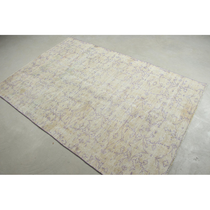 Tapis turque Oushak authentique pour chambre à coucher et salon beige