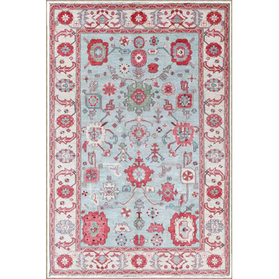 Washable Traditional Floral Patterned Woven Area Rug