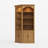 Busby 90.3'' Tall Corner Bookcase With Cabinet Doors, 2 Top Spotlights And 3-Color Lighting-74966088