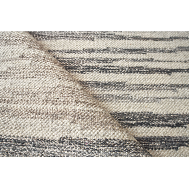 Scandinavian Wool Geometric Area Rug, Rectangle 9' x 12'