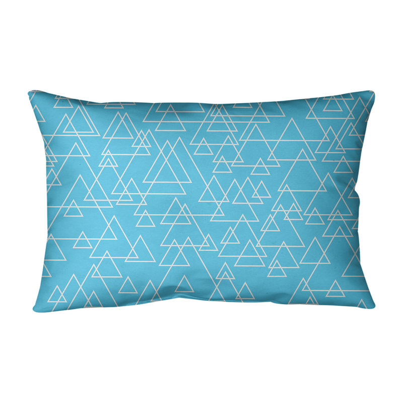 Oreiller rectangulaire Katelyn Elizabeth, 20 po x 20 po, Pas de bourre, Bleu
