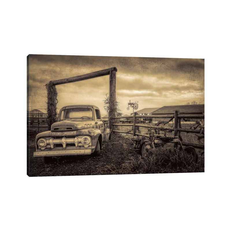 Old Ford At The Farm by Don Schwartz - Wrapped Canvas Print, 66.04 cm H x 45.72 cm W