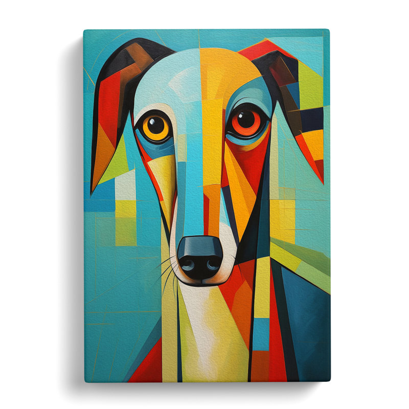 Whippet Constructivism No.2 - Wrapped Canvas, 76cm H x 50cm W x 3cm D