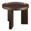 Table de bout ronde, blond foncé foncé et chêne fumé
