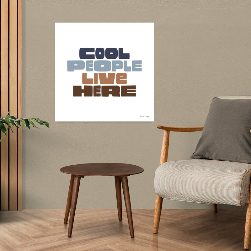 «Cool People Live Here», art ludique et coloré, H 24 po x l 24 po