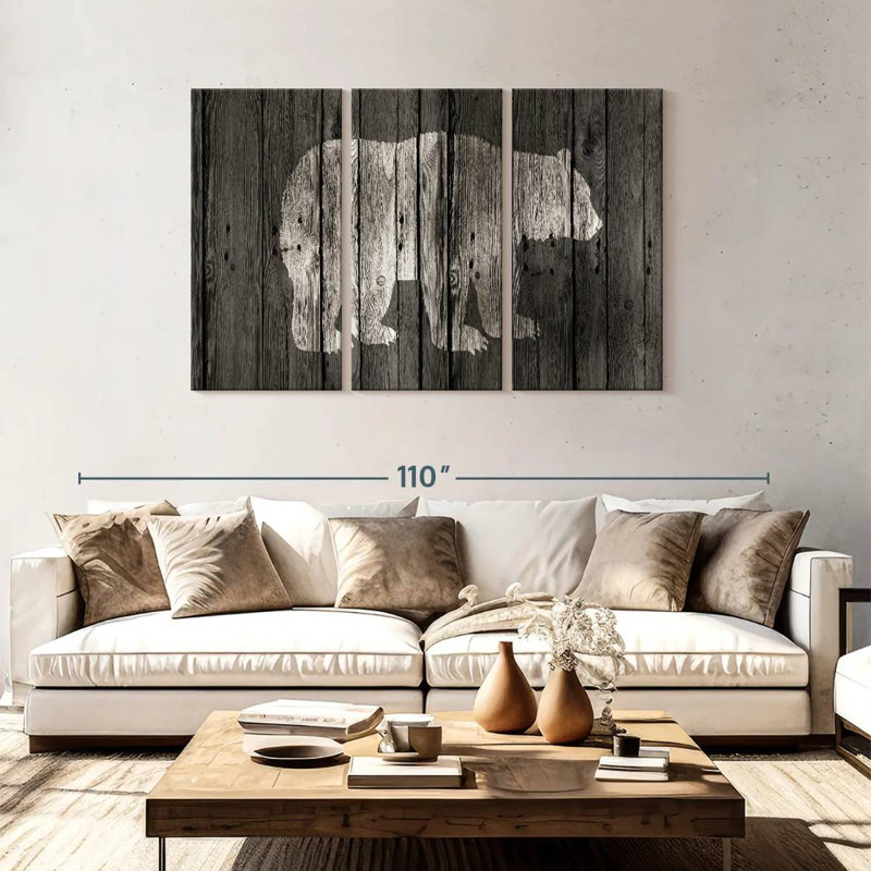 Brampt Bear Lodge, 48" H x 74" W
