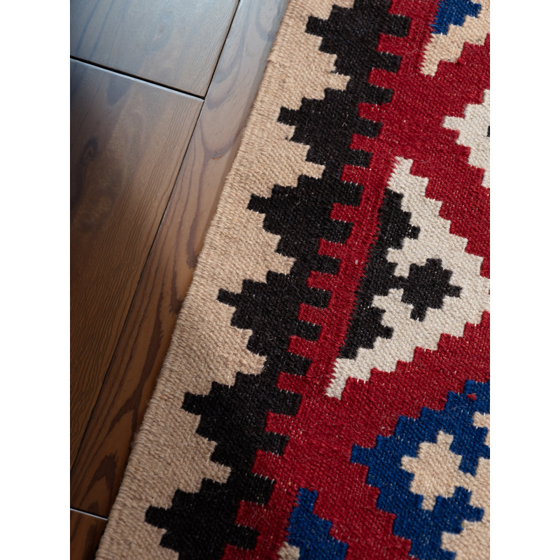 Rami Kilim Rug by Hanse Home - Natural Living Room Rug Wool Handwoven Afghan Kilim Living Room, Bedroom