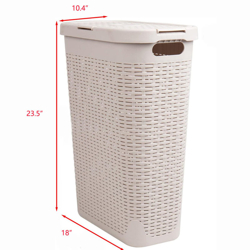 QICQA Color Plastic Basket, Ivory