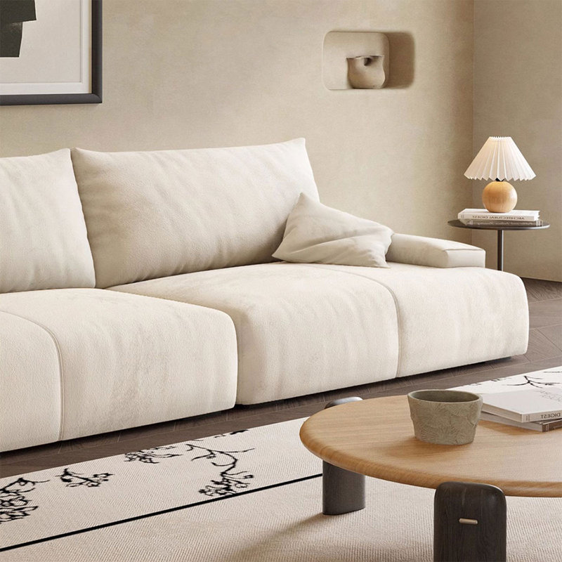 Coussin blanc modulaire 100% polyester, Blanc, H 33,07 po x l 93,7 po x P 38,98 po