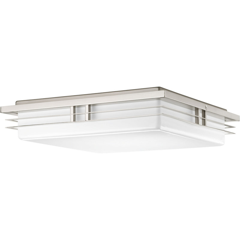 Plafonnier encastré 3 lumières Helm, Nickel brossé