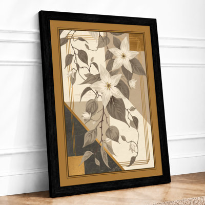 Framed Clematis Study Botanical - Framed Print