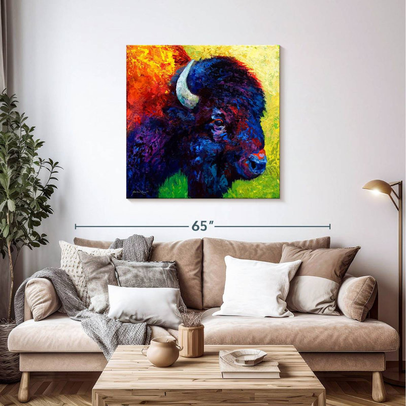 Brampt Bison Head III, 39" H x 39" W