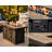 42" Rectangular Steel Propane Fire Pit Table with Hidden Tank, Tile Top & 60,000 BTU Burner – Black