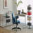 Modern Linen Blue Criss Cross Armrest Office Chair - Product Details