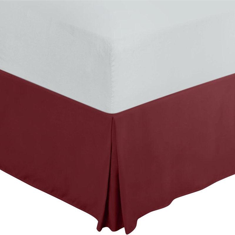 Jupe pour grand lit - Volant plissé quadruple doux - Ajustement facile avec goutte sur mesure - Qualité hôtelière, résistante au rétrécissement et à la décoloration