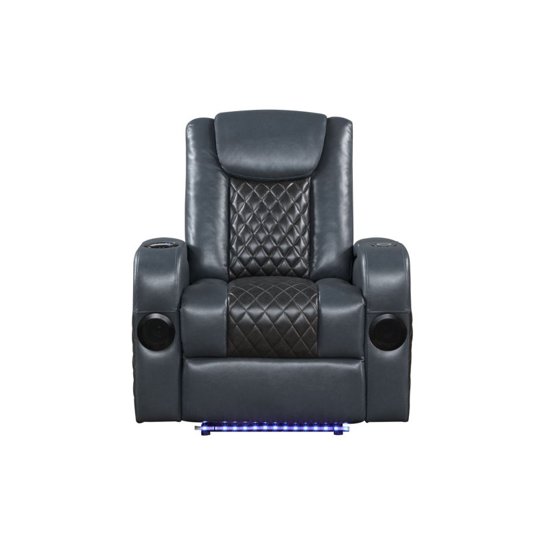 Power Recliner With Bluetooth, Black