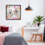 Cadre flottant deux oiseaux avec fleurs, design par Adonna Ebrahimi-448864371-448864368