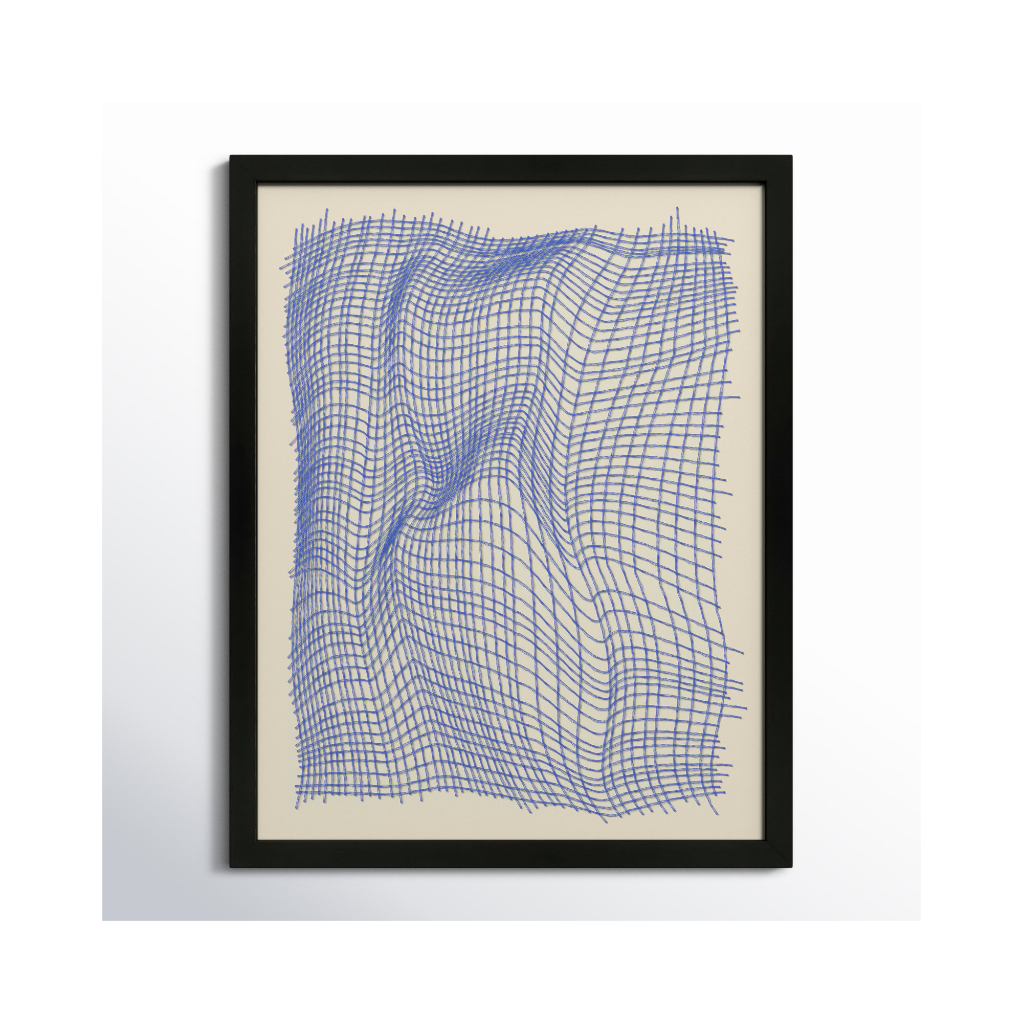 Netting 1 by Jacques Pilon, Black Single Structure Framed Paper, 38" H x 30" W x 1.25" D