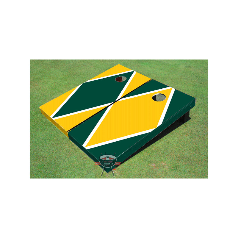 Ensemble de planches de jeu de cornhole 2 'x 4', Jaune et vert