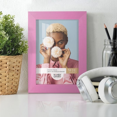 Pink Wood Picture Frame - Set of 8