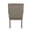 Table de salle à manger extensible de luxe classique 9 pièces avec chaises à boutons, rallonge autoportante, base en tréteaux, cachemire gris, tissu crème, table pour 8 amis, finition, sièges, configuration traditionnelle moderne